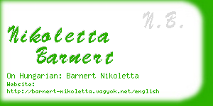 nikoletta barnert business card